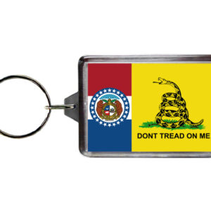 MISSOURI KEYCHAIN LUCITE GADSDEN FLAG