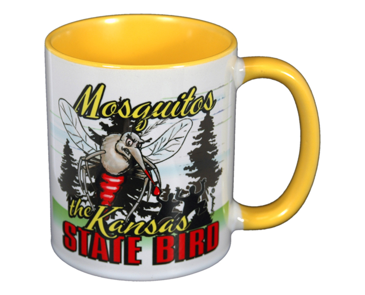 KANSAS MUG YELLOW 2-TONE MOSQUITO