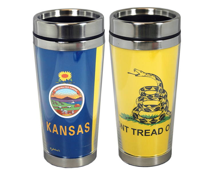 KANSAS MUG TRAVEL INSERT GADSDEN FLAG