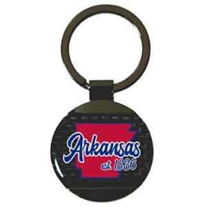 ARKANSAS KEYCHAIN CARBON FIBER ROUND