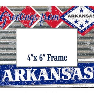 ARKANSAS GREETINGS CORRUGATED GALVANIZED PHOTO FRAME