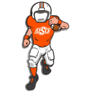 OKLAHOMA STATE COWBOYS BOTTLE OPENER MAGNET METAL PLAYER