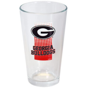 GEORGIA BULLDOGS PINT GLASS DOT PATTERN