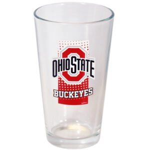 OHIO STATE BUCKEYES PINT GLASS DOT PATTERN