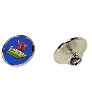 TENNESSEE JEWELRY LAPEL PIN DOMED MAP & FLAG
