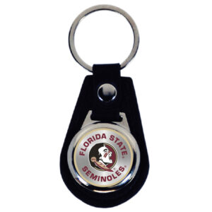 FLORIDA STATE SEMINOLES KEYCHAIN LEATHER TEAR DROP