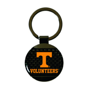 TENNESSEE VOLUNTEERS KEYCHAIN CARBON FIBER ROUND