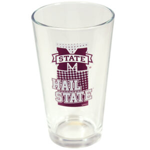 MISSISSIPPI STATE BULLDOGS PINT GLASS DOT PATTERN