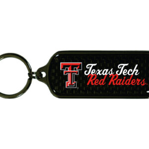 TEXAS TECH RED RAIDERS KEYCHAIN CARBON FIBER OBLONG
