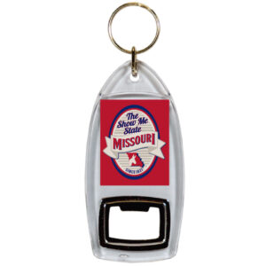 MISSOURI KEYCHAIN LUCITE BTL OPENER LABEL