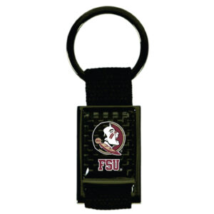 FLORIDA STATE SEMINOLES KEYCHAIN CARBON FIBER RECTANGLE