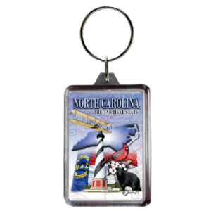 NORTH CAROLINA KEYCHAIN LUCITE MONTAGE
