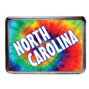 NORTH CAROLINA MAGNET ACRYLIC TIE DYE