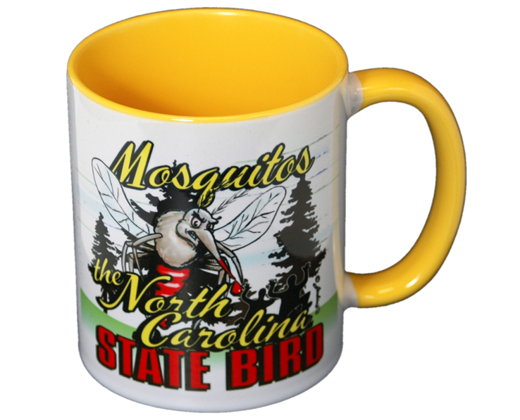 NORTH CAROLINA MUG YELLOW 2-TONE MOSQUITO