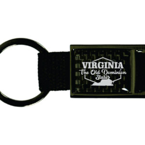 VIRGINIA KEYCHAIN CARBON FIBER RECTANGLE SIGN