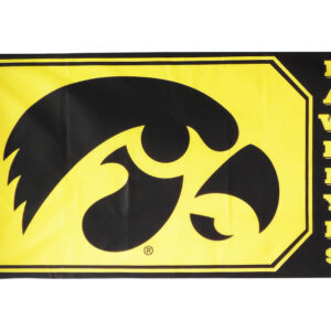 IOWA HAWKEYES FLAG 3 X 5 LOGO & NAME