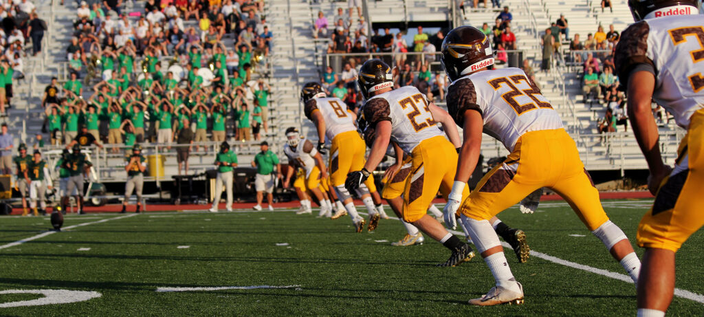 Image of a football team on a field.
