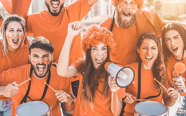 Image of college football fans.