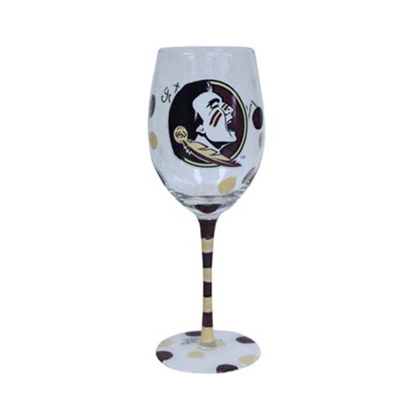 Florida State Wine Glass