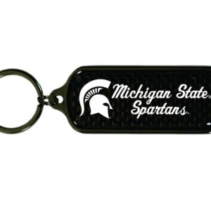 MICHIGAN STATE SPARTANS KEYCHAIN CARBON FIBER OBLONG