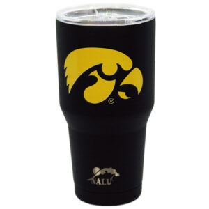 IOWA HAWKEYES MUG TUMBLER SS NALU BLK (30oz)