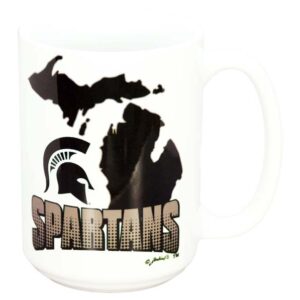MICHIGAN STATE SPARTANS MUG GRANDE STATE MAP & LOGO