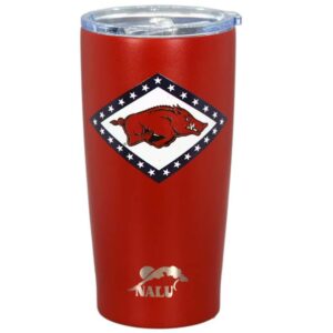 ARKANSAS RAZORBACKS MUG TUMBLER SS DK RED RH/FLAG (20oz)