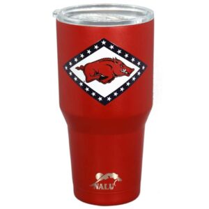 ARKANSAS RAZORBACKS MUG TUMBLER SS DK RED RH/FLAG (30oz)