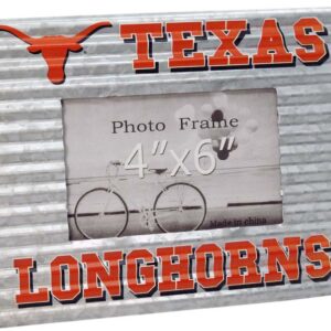 TEXAS LONGHORNS CORRUGATED GALVANIZED PHOTO FRAME