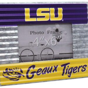 LSU TIGERS CORRUGATED GALVANIZED PHOTO FRAME 3-TIER