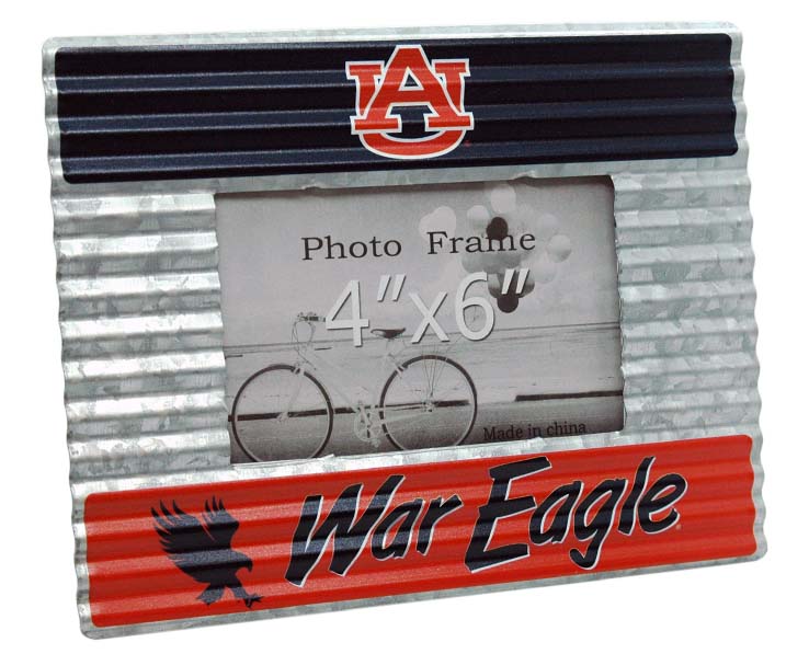 AUBURN TIGERS CORRUGATED GALVANIZED PHOTO FRAME 3-TIER
