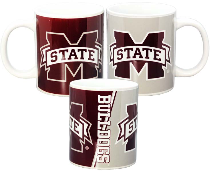 MISSISSIPPI STATE BULLDOG MUG CERAMIC SPLIT COLOR (20oz)
