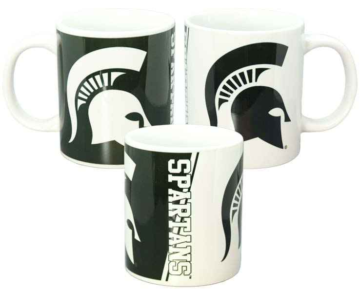 MICHIGAN STATE SPARTANS MUG CERAMIC SPLIT COLOR (20oz)