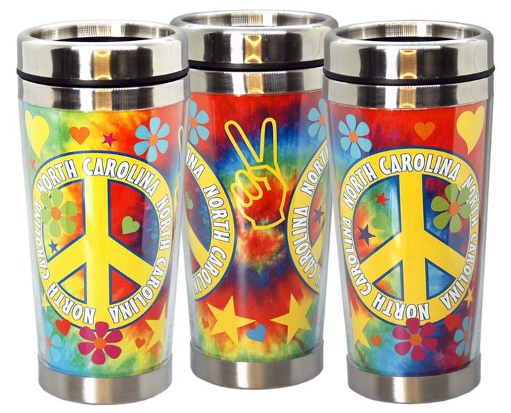 NORTH CAROLINA MUG TRAVEL INSERT TIE DYE