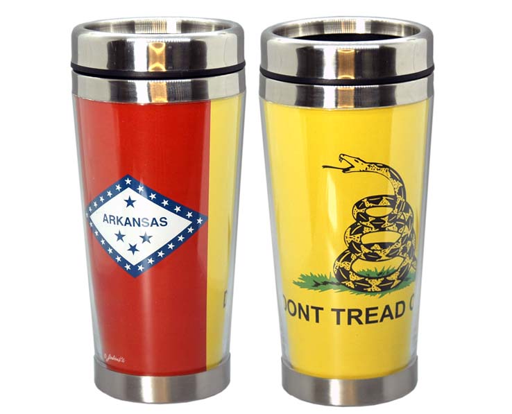ARKANSAS MUG TRAVEL INSERT GADSDEN FLAG (14oz)