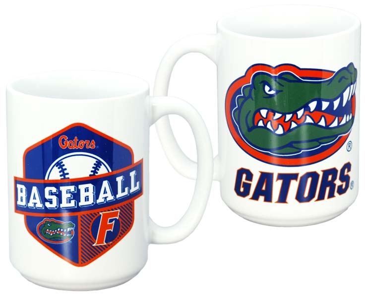 FLORIDA GATORS MUG CERAMIC GRANDE BASEBALL CREST (15oz)