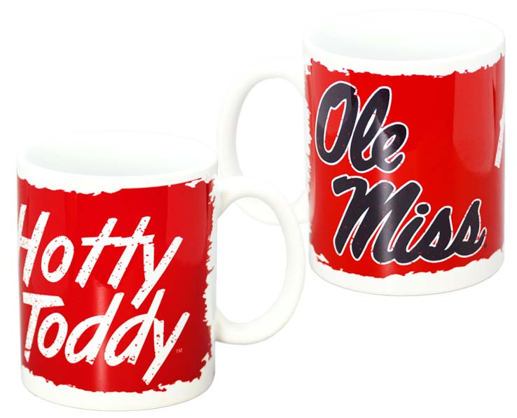 OLE MISS REBELS MUG CERAMIC TORN DSG (11oz)