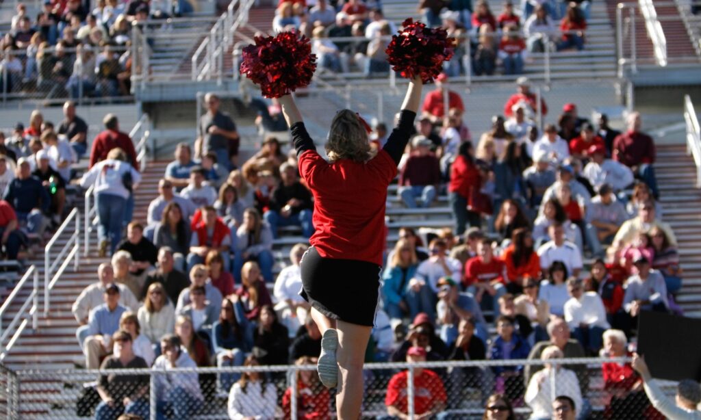 college sports cheerleader