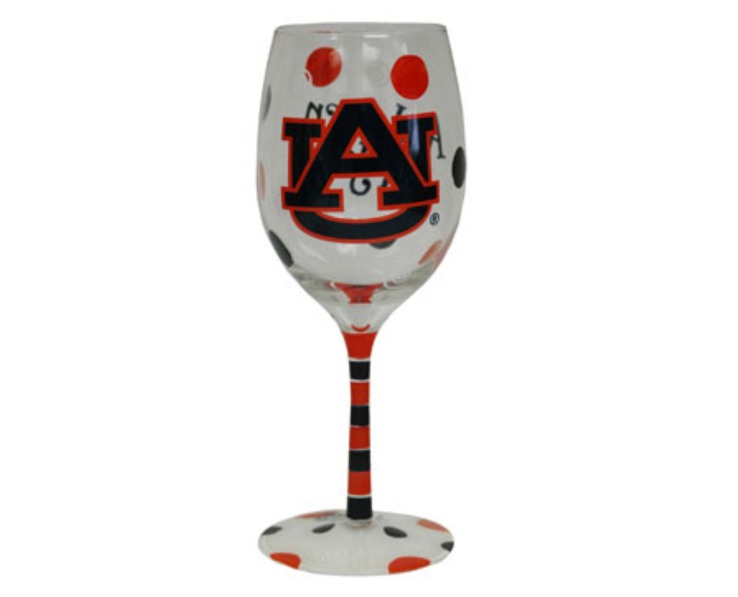 AUBURN TIGERS DRINKWARE WINE GLASS (12oz)