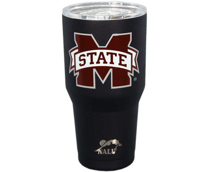 MISSISSIPPI STATE BULLDOGS MUG TUMBLER SS NALU BLK LOGO (30oz)