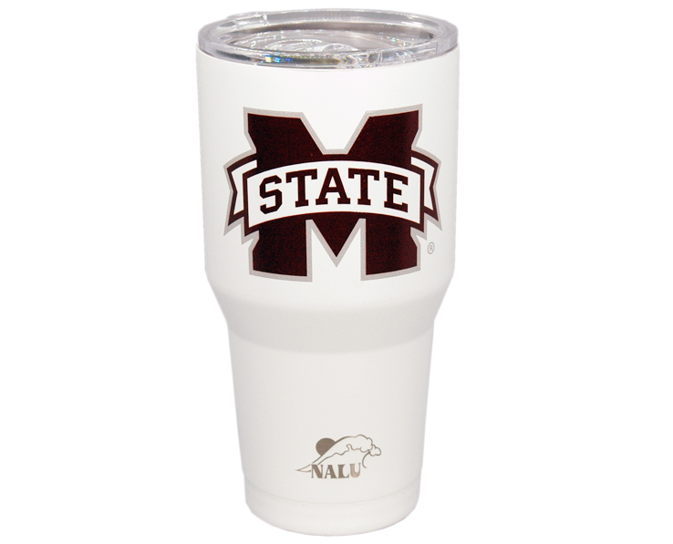 MISSISSIPPI STATE BULLDOGS MUG TUMBLER POLAR SS NALU WHI LOGO 30oz