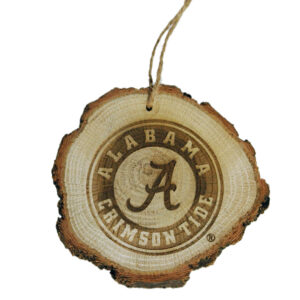 ALABAMA CRIMSON TIDE ORNAMENT WOOD SLICE