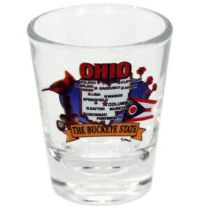 OHIO SHOTGLASS STATE MAP