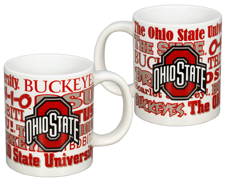 OHIO STATE BUCKEYES MUG CERAMIC XXL LOGO WORDMARK (20oz)