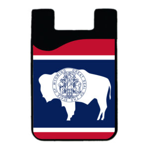 WYOMING MEDIA CELL PHONE CARD HLDR STATE FLAG