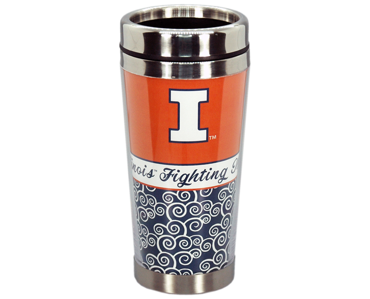 ILLINOIS FIGHTING ILLINI MUG TRAVEL INSERT SPIRAL (14oz)