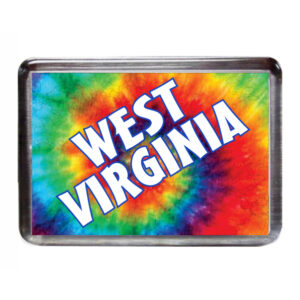 WEST VIRGINIA MAGNET ACRYLIC TIE DYE
