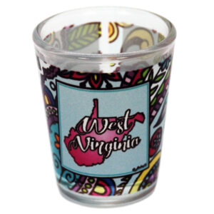 WEST VIRGINIA SHOTGLASS PAISLEY