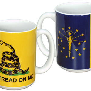 INDIANA MUG CERAMIC GRANDE GADSDEN FLAG (15oz)