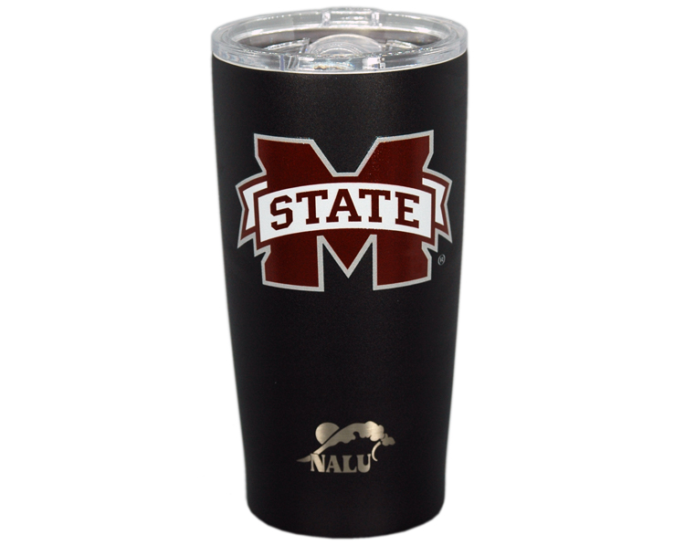 MISSISSIPPI STATE BULLDOGS MUG TUMBLER POLAR SS NALU BLK LOGO 20oz